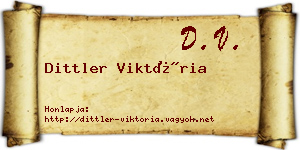 Dittler Viktória névjegykártya